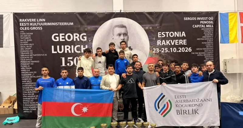 Azərbaycan güləşçiləri Estoniyada beynəlxalq turnirin qalibi olublar FOTO