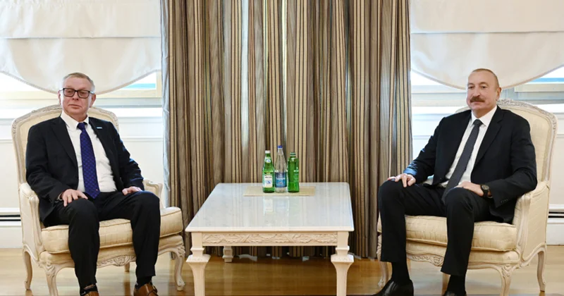 BMT nin Terrorçuluqla Mübarizə İdarəsinin nümayəndəsi Əliyevin qəbulunda Foto