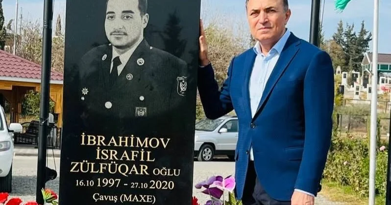 Mənsum İbrahimov şəhid olan qardaşı oğlunu yad etdi FOTOLAR