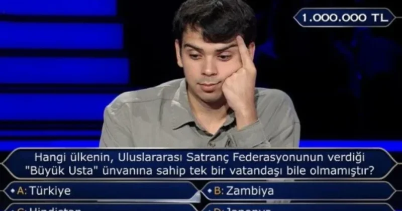 Şahmat sualına səhv cavab verdi, böyük uduş şansını itirdi