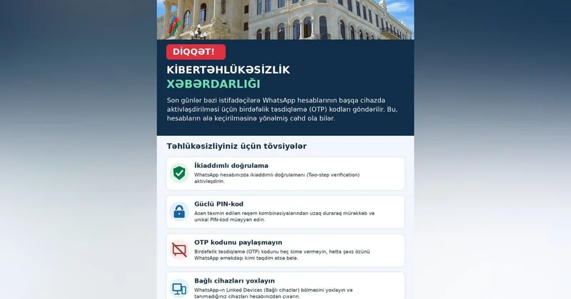 Baş Prokurorluq WhatsApp istifadəçilərinə xəbərdarlıq edib