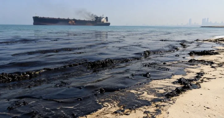 Утечка нефти с поврежденного танкера угрожает побережью нескольких эмиратов