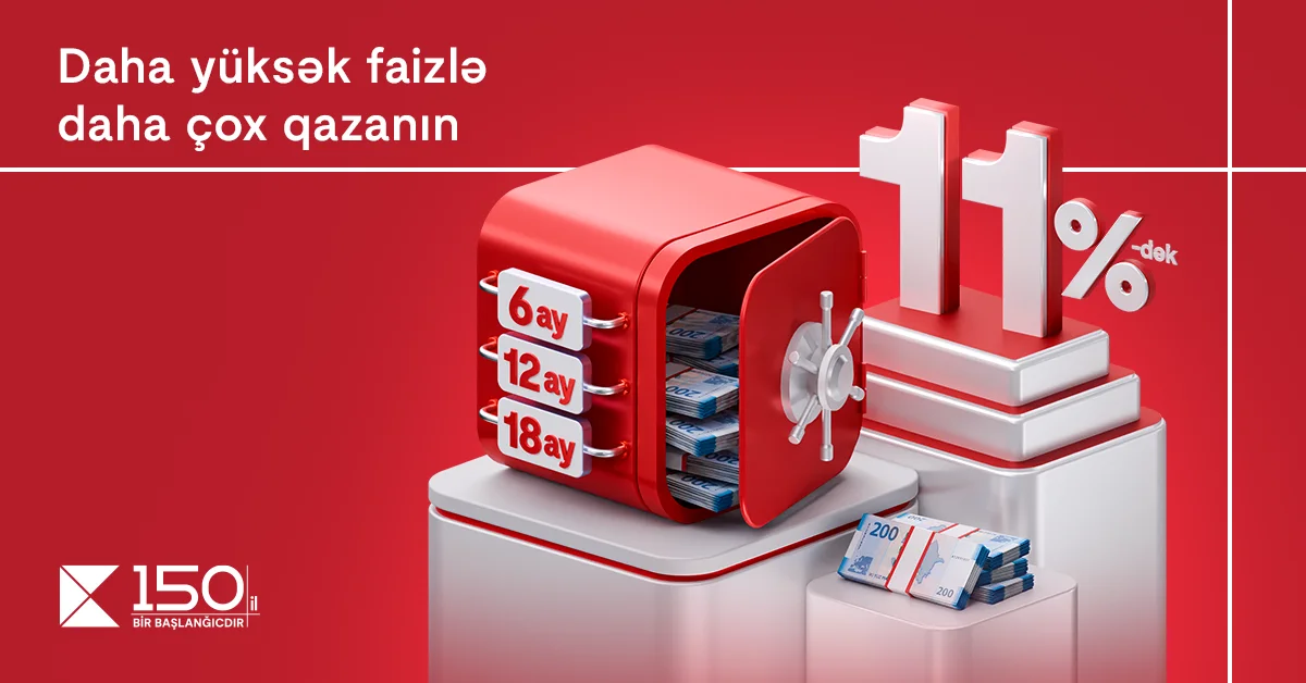 Yeni ilə yüksək gəlirlə: Kapital Bank depozit faizlərini 11%ə qaldırdı