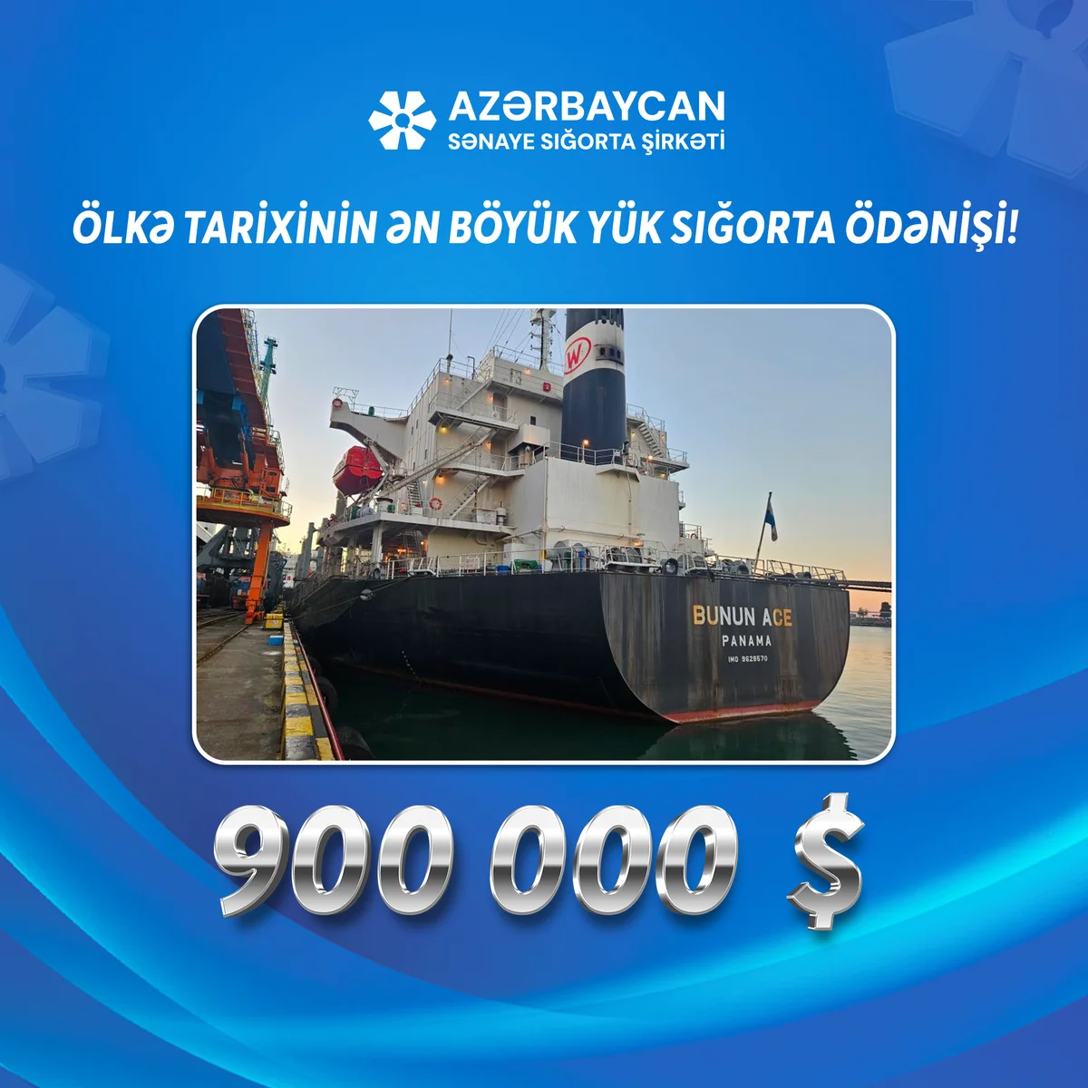 Azərbaycanın sığorta şirkəti Bosforda gəmi qəzasına görə 900 min dollar ödəniş edib