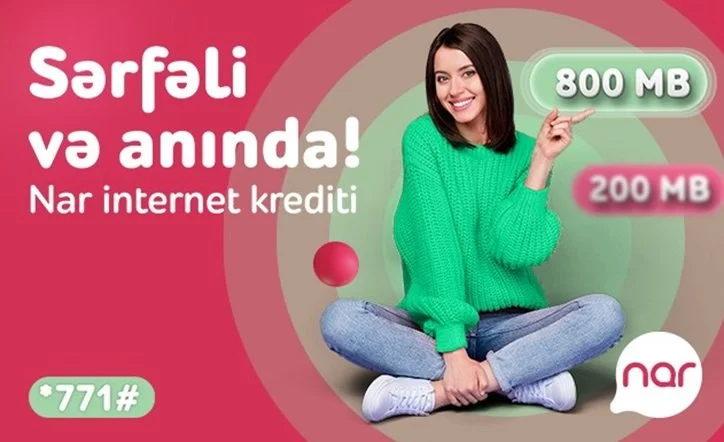 Nar” abunəçiləri üçün “İnternet Kredit” xidmətini təqdim edir