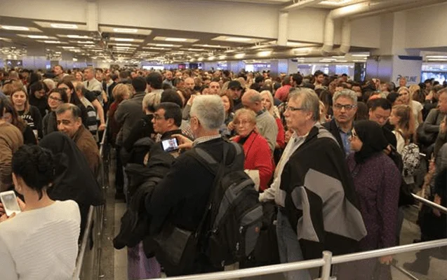 Türkiyə aeroportlarında problem yarandı FOTOLAR