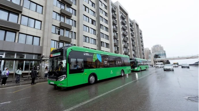 “Xaliq Faiqoğlu” elektrik mühərrikli avtobusları sərnişinlərin xidmətinə verdi FOTO