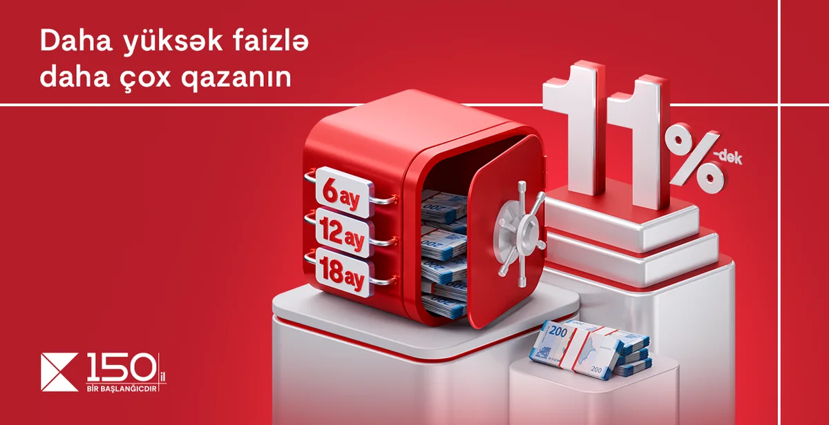 Yeni ilə yüksək gəlirlə: Kapital Bank depozit faizlərini 11%ə qaldırdı