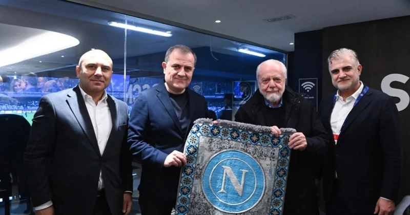 Джейхун Байрамов посмотрел матч Наполи Карабах с трибуны стадиона