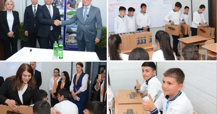 AzTech şirkəti Kəlbəcər məktəbinə 73 noutbuk hədiyyə etdi