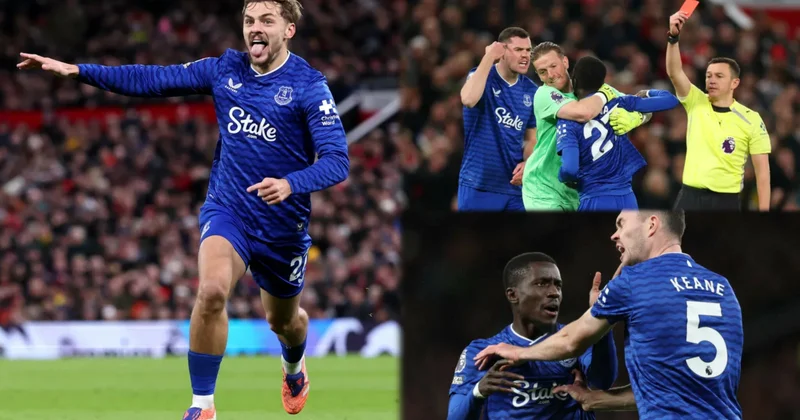 Everton dan Old Trafford da tarixi qırmızı vərəqə və tarixi qələbə