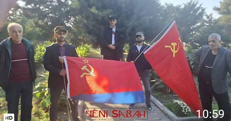 BAKI KÜÇƏLƏRINDƏ SSRİ BAYRAĞI “Kommunistlər” saxlanıldı + FOTO/ VİDEO