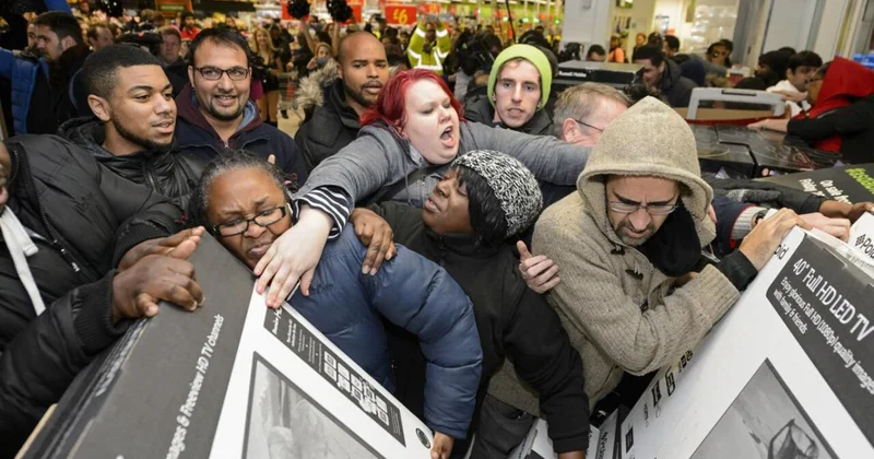 Black Friday böhran günü idi Xaosdan qlobal alış veriş festivalına FOTO