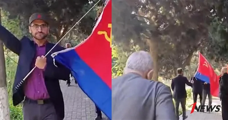 Задержаны лица, размахивавшие флагами СССР в Баку