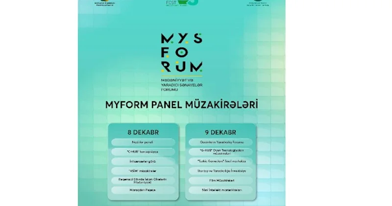 “İƏT Mədəniyyət Festivalı: Bakı Yaradıcı Həftə 25” çərçivəsində MyForum panel müzakirələri keçiriləcək