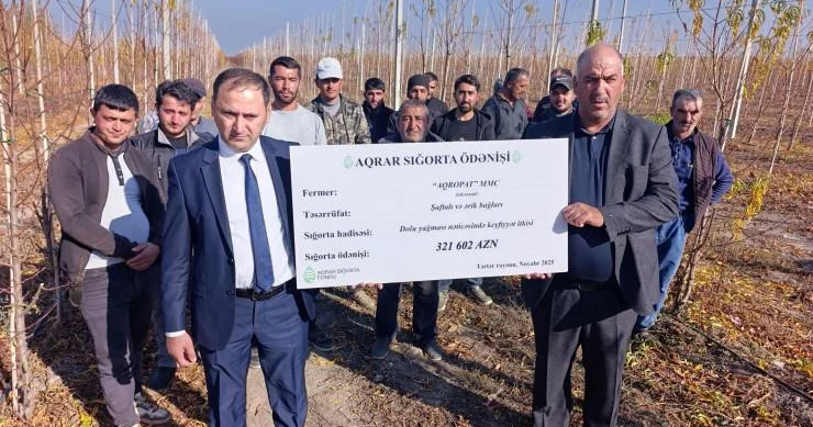 Tərtərdə ölkənin meyvə bağları üzrə ən böyük aqrar sığorta ödənişi həyata keçirilib