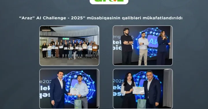 “Araz” AI Challenge 2025” müsabiqəsinin qalibləri mükafatlandırıldı FOTOLAR