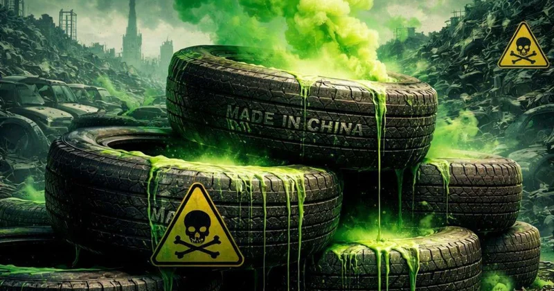 Çin təkərləri təhlükəlidir Qəza və xərçəng riski