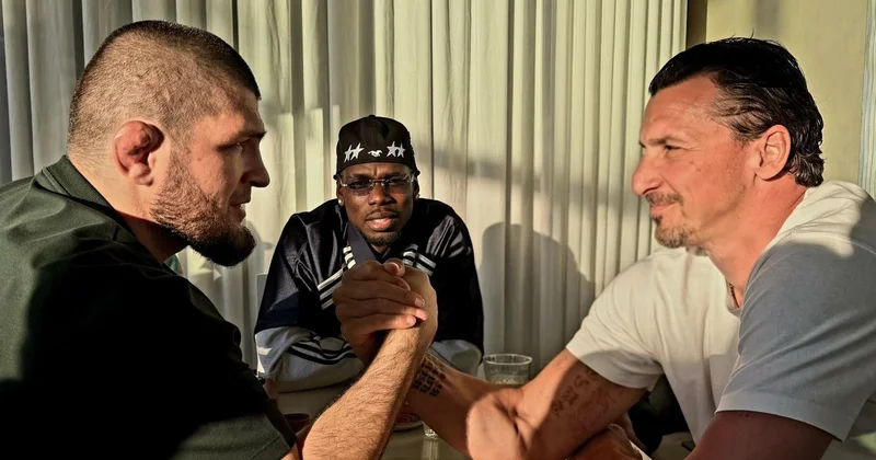 İbrahimoviç Həbib və Poqba ilə fotosunu “yaxşı, pis və zalım” şərhi ilə paylaşıb