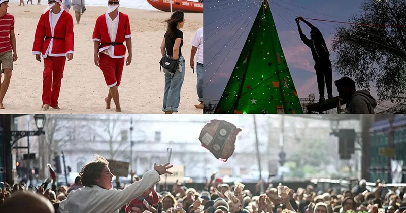 Dünyanın dörd bir yanından rəngarəng Milad Fotoları