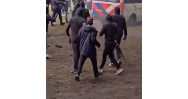 Массовые беспорядки в Нидерландах ВИДЕО