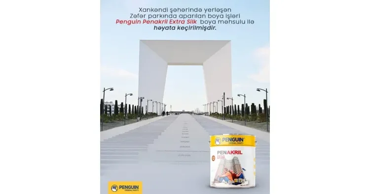 Xankəndidə Zəfər Parkı “Penguin” boyaları ilə gözəlləşdi FOTO