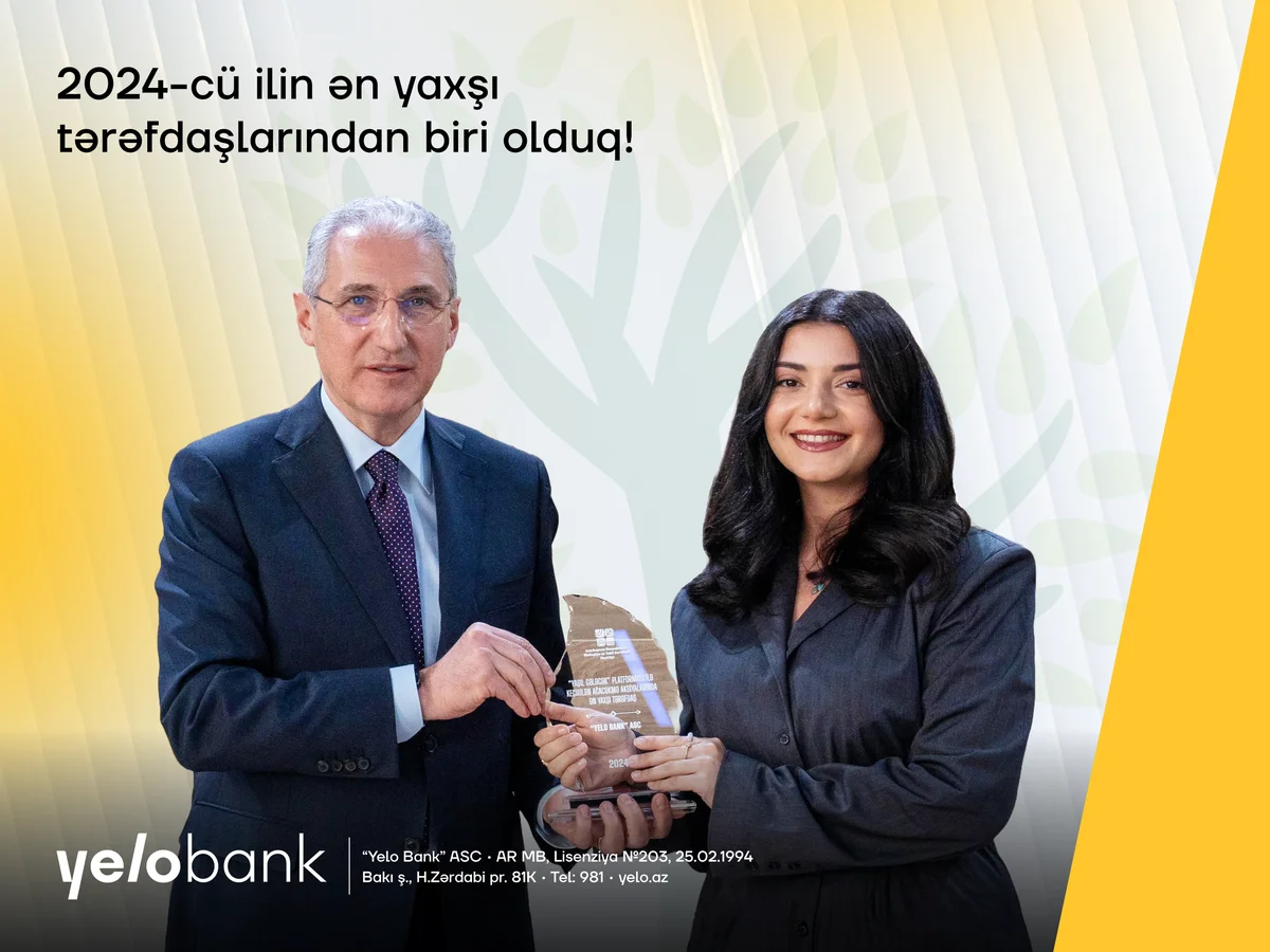 Yelo Bank “İlin ən yaxşı tərəfdaşı” adına layiq görülüb