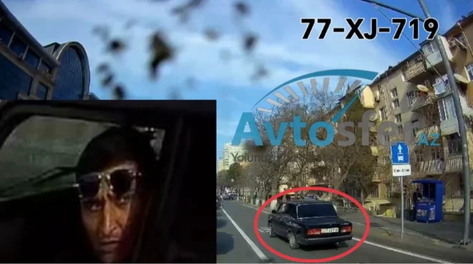 Avtobus zolağına girən sürücü qəza törədib qaçdı VİDEO