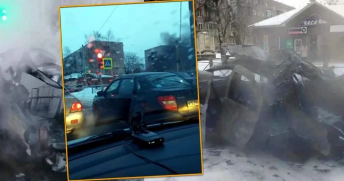 Qazla işləyən “Reno” getdiyi yerdə alovlanıb partladı VİDEO