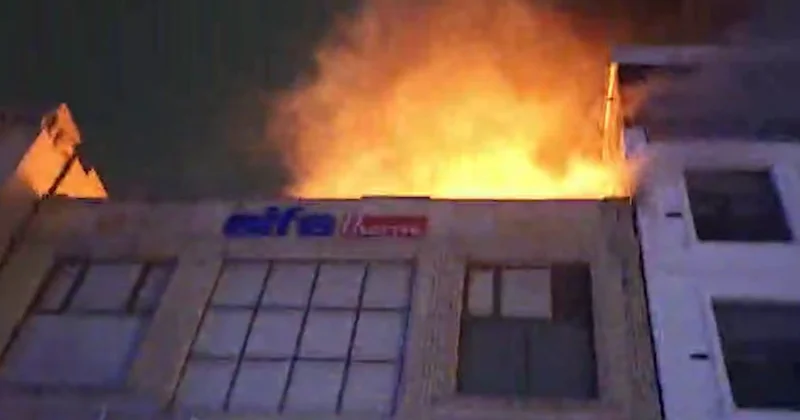 SON DƏQİQƏ! Əhməd Rəcəblidə güclü yanğın ANBAAN VİDEO