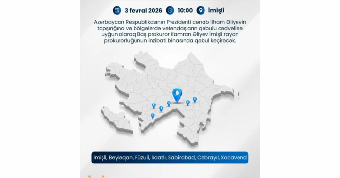 Kamran Əliyev İmişlidə vətəndaşlarla görüşəcək