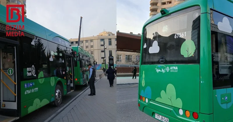 46 nömrəli avtobusda sərnişinlər təhlükə ilə ÜZ ÜZƏ Sərnişinlərin şikayətinə RƏSMİ CAVAB FOTO