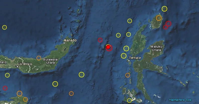 В Индонезии зафиксировано землетрясение магнитудой 5,7