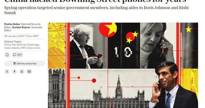 Daily Telegraph: Китайские хакеры прослушивали телефоны чиновников в Британии
