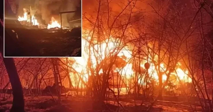 Evi yanan kişinin 10 metr aralıda ağacdan asılmış meyiti tapıldı