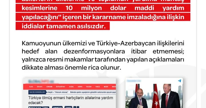 Türkiyədən açıqlama: Ərdoğanın Ermənistanla bağlı sərəncamı saxtadır