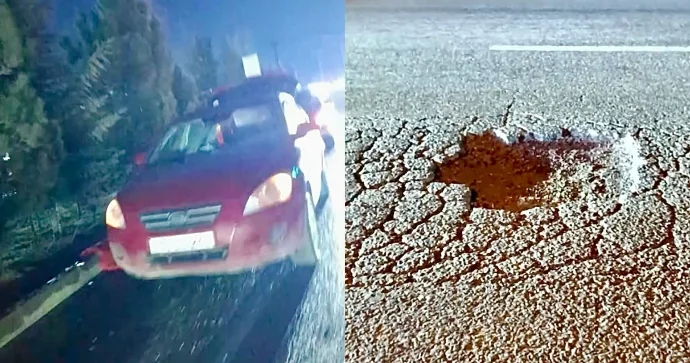 Zabrat‑Maştağa şossesindəki çuxur sürücüləri yarı yolda qoyur ŞİKAYƏT VİDEO