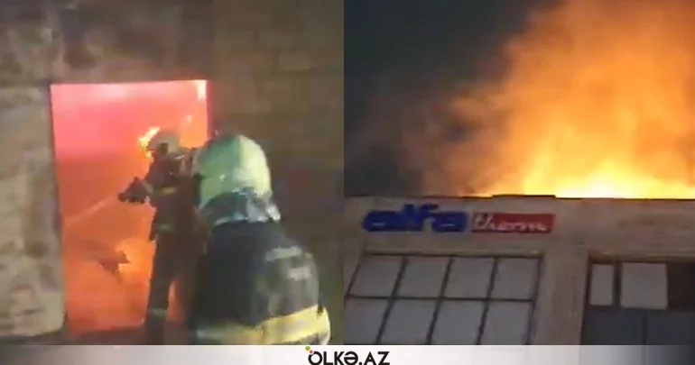 Bakının mərkəzində və anbarda yanğın olub VİDEO