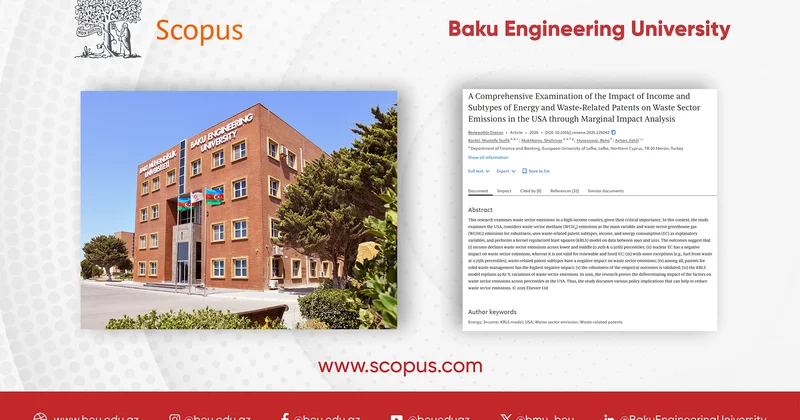 BMU əməkdaşının məqaləsi beynəlxalq elmi jurnalda dərc olundu