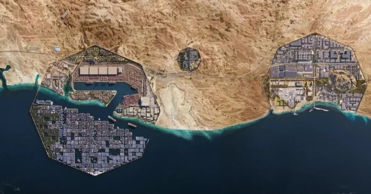 Gələcəyin şəhəri kiçilir: Səhrada reallıqla toqquşdu FOTOLAR