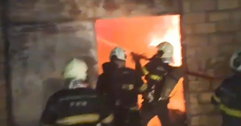 Xırdalanda anbarda yanğın Video