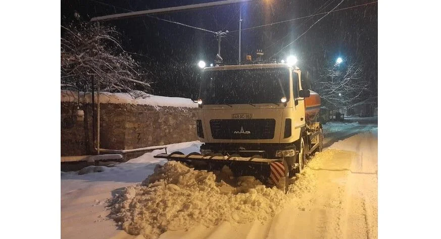 Bu rayonda güclü qar fəsadlara səbəb oldu KONKRET