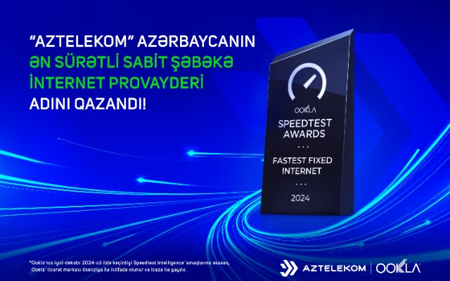 “Aztelekom” Azərbaycanın ən sürətli internet provayderi seçildi