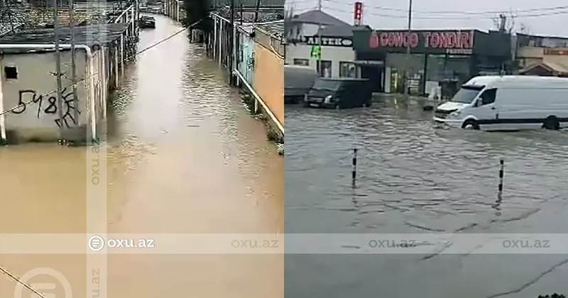 Баку накрыл ливень: коллапс на дорогах ВИДЕО
