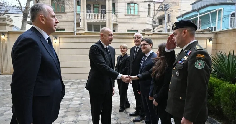 Ильхам Алиев посетил посольство Грузии в Азербайджане Minval Politika