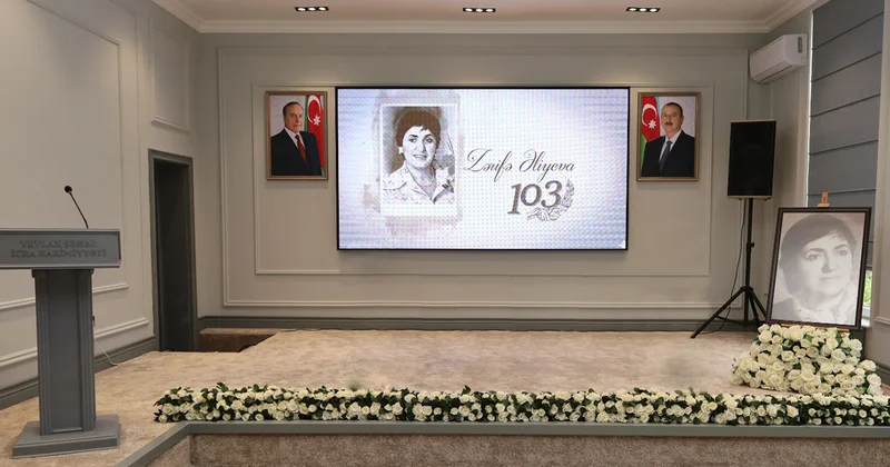 Yevlaxda Zərifə Əliyevanın anadan olmasının 103 cü ildönümü münasibətilə tədbir Fotolar