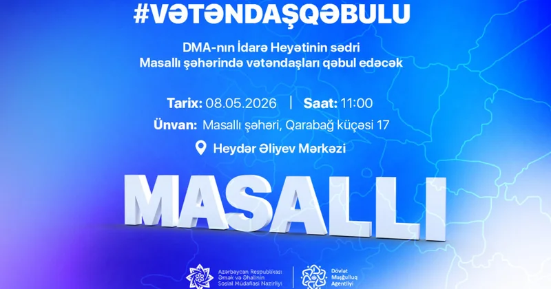 Dövlət Məşğulluq Agentliyinin sədri Masallıda vətəndaşların müraciətlərini dinləyəcək