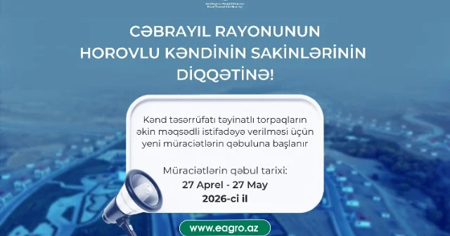 Cəbrayıl sakinlərinin diqqətinə! Qəbul başlanılır