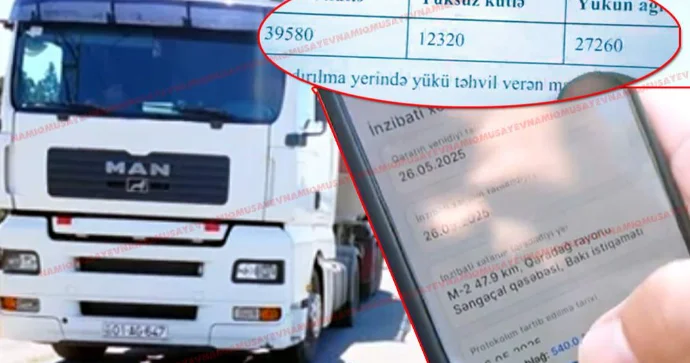 Yük maşınının sürücüsü əsassız olaraq 540 manat cərimələnib? AYNA dan AÇIQLAMA VİDEO
