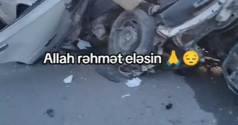 Колесо впечаталось в салон, машину смяло Новое ВИДЕО смертельного ДТП в Азербайджане
